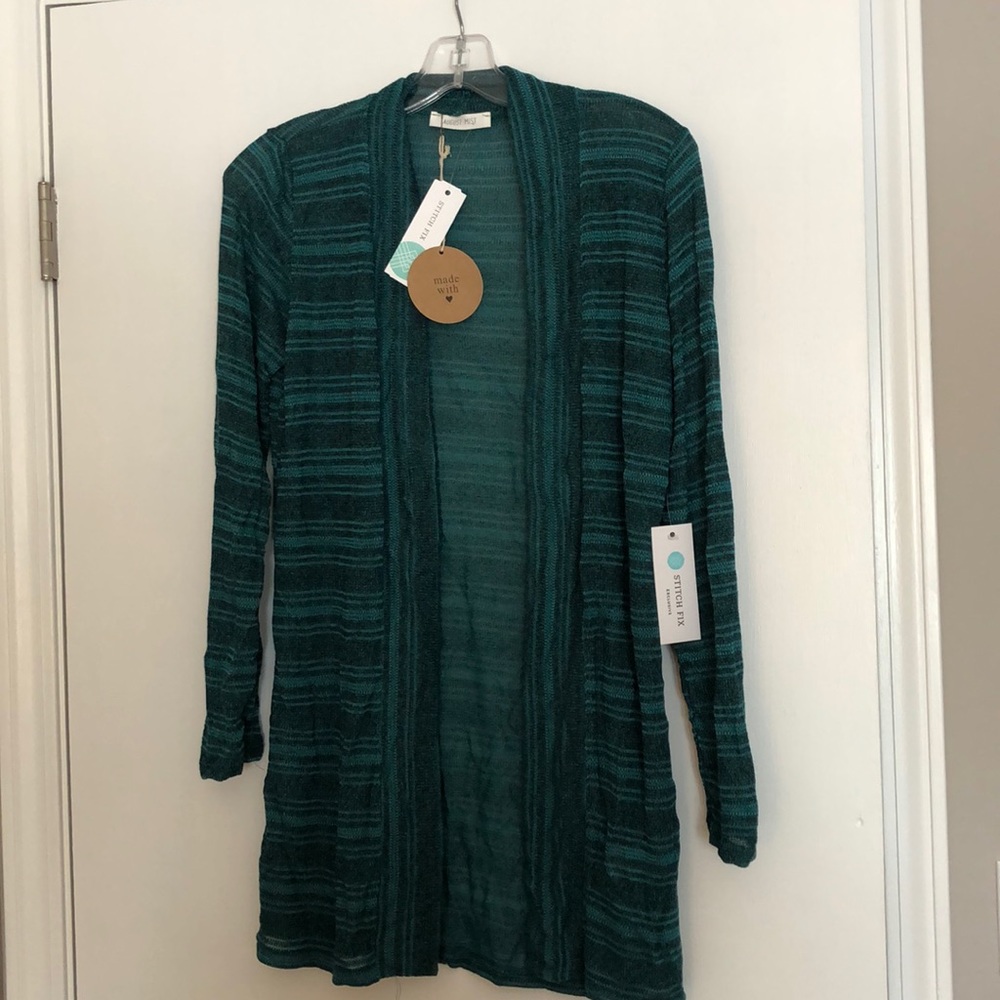Light weight teal green cardigan.  Size XS. NWT
